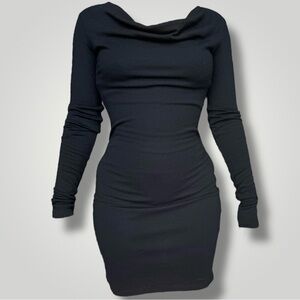 Pierre Balmain Little Black Long Sleeve Dress